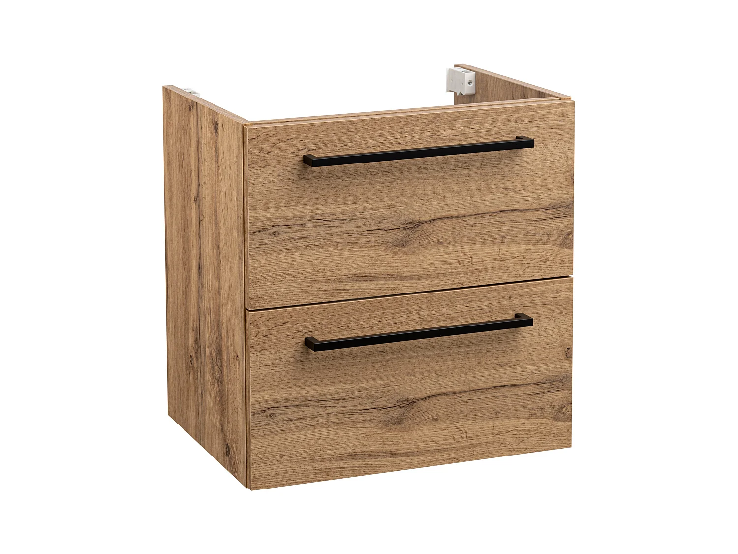 Badezimmerset 50cm Schrank mit Waschbecken Eiche Wotan Aster