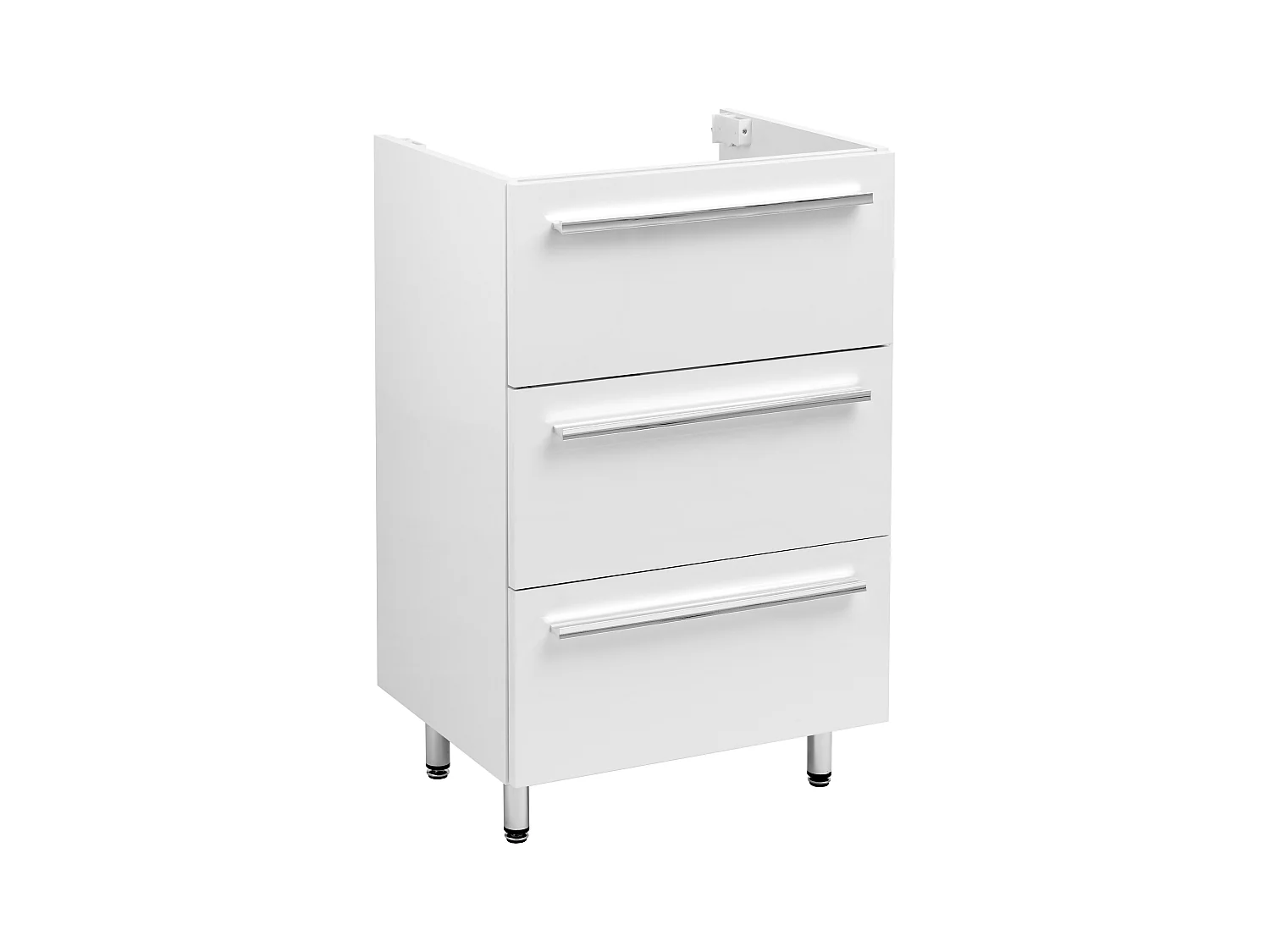 Ensemble de salle de bain blanc sur pied 50 cm Armoire avec lavabo Bryza