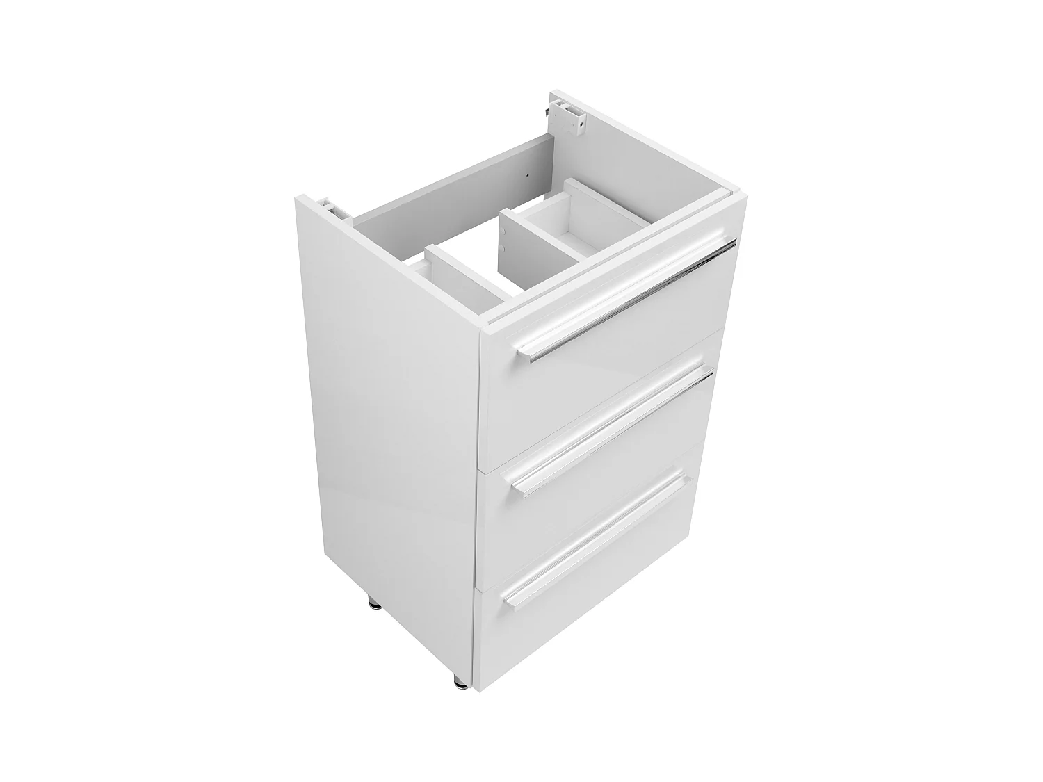 Ensemble de salle de bain blanc sur pied 50 cm Armoire avec lavabo Bryza
