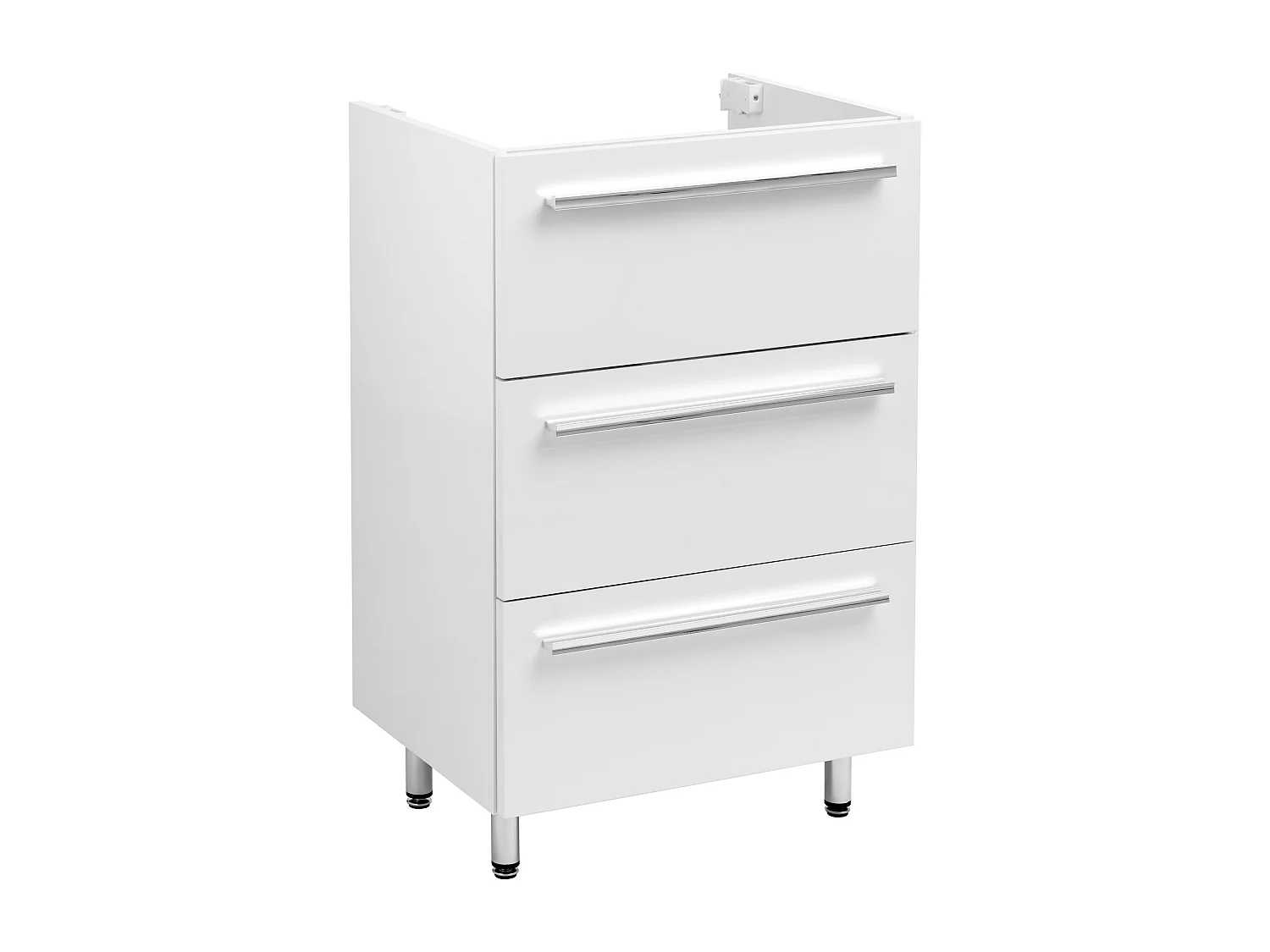 Wit badkamerset staand 50 cm kast met wastafel Bryza