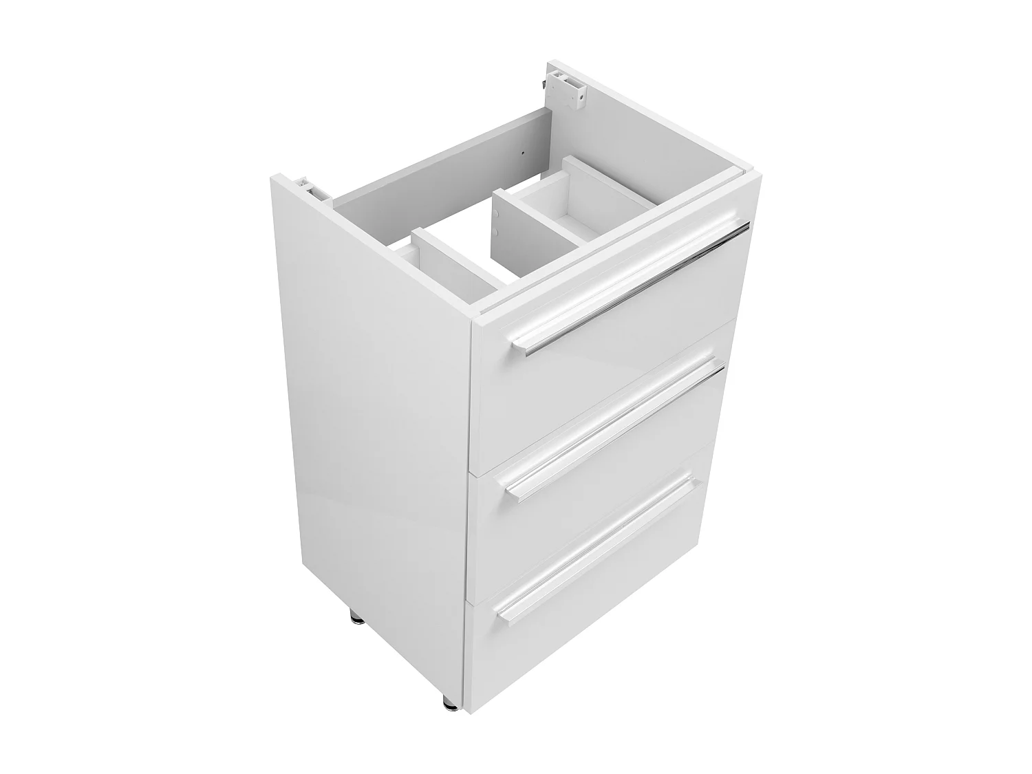 Wit badkamerset staand 50 cm kast met wastafel Bryza