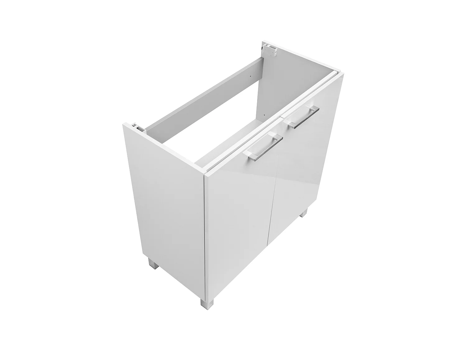 Biały Zestaw do Łazienki Stojący 80cm Szafka z Umywalką