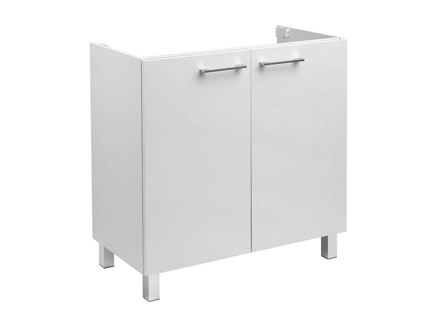 Ensemble de salle de bain blanc sur pied 80 cm Meuble avec lavabo Pas cher
