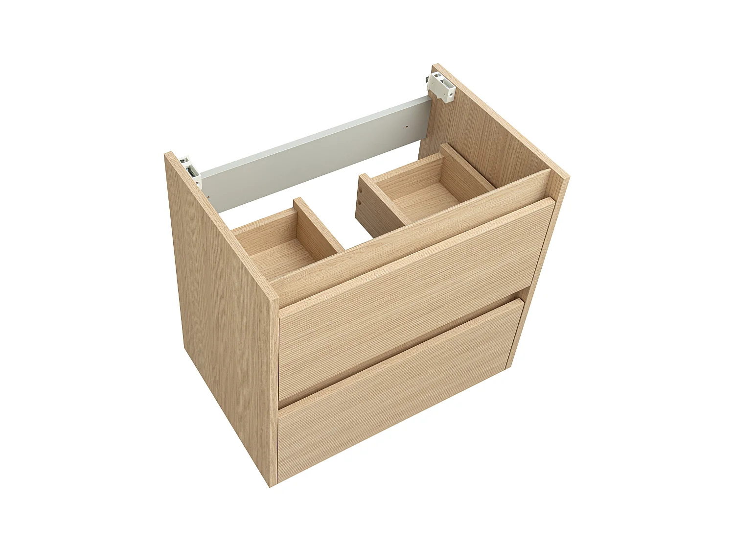 Badezimmerset 60cm Schrank mit Waschbecken geriffelte Fronten Aria