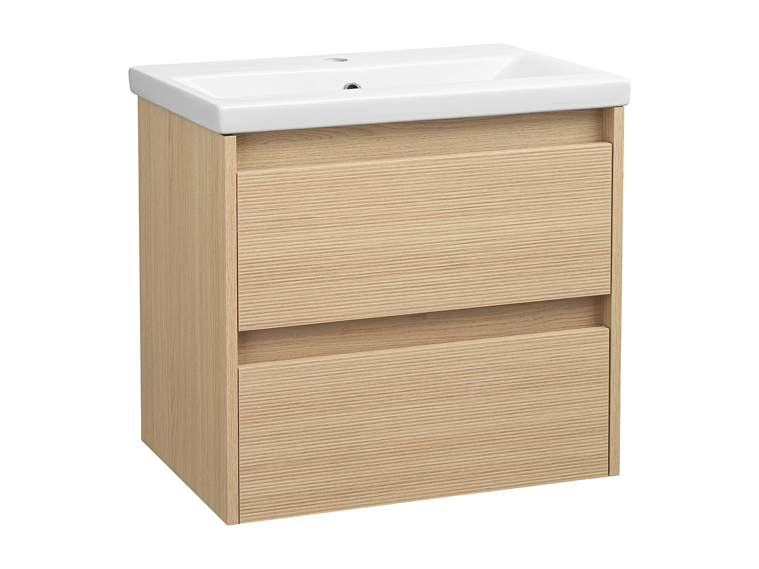 Badkamerset 60 cm Kast met wastafel Geribbelde fronten Aria