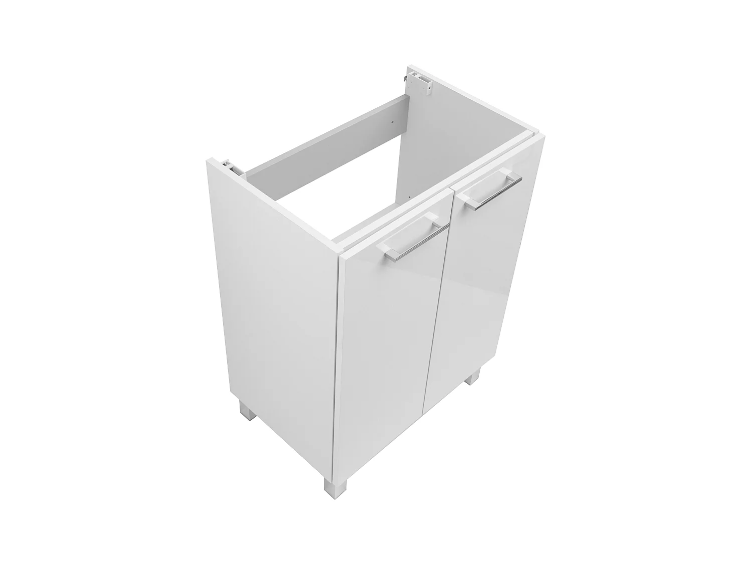 Biały Zestaw do Łazienki Stojący 60cm Szafka z Umywalką