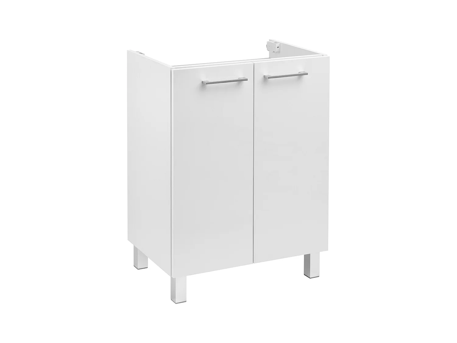 Biały Zestaw do Łazienki Stojący 60cm Szafka z Umywalką