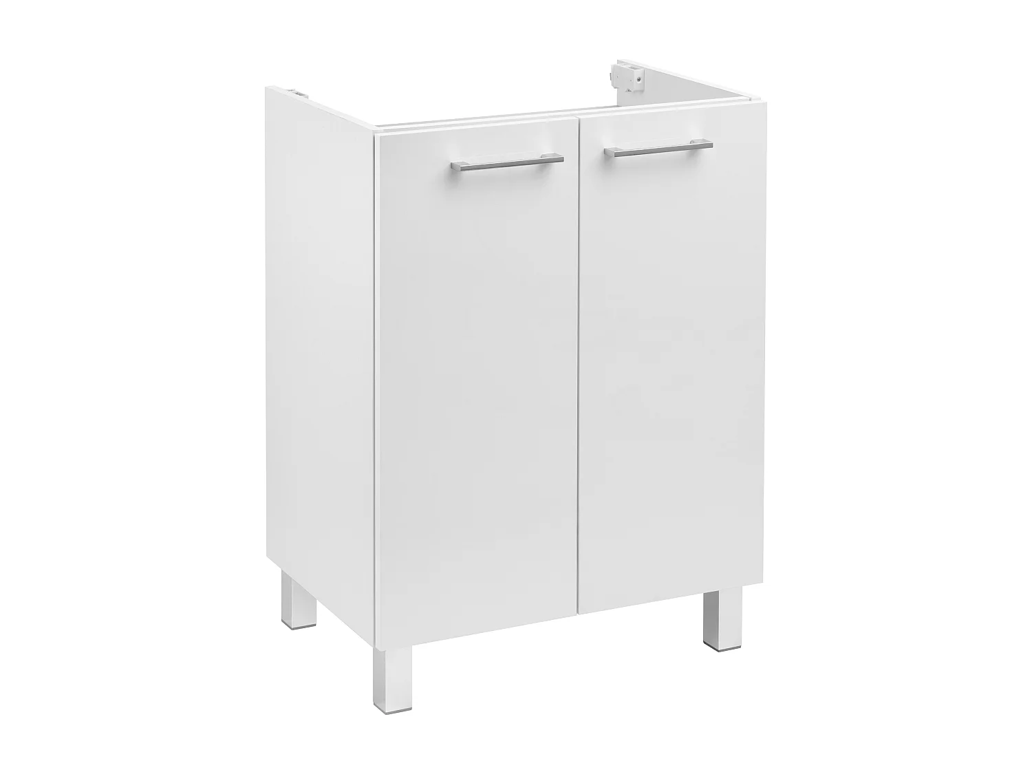 Ensemble de salle de bain blanc sur pied 60 cm Armoire avec lavabo Pas cher