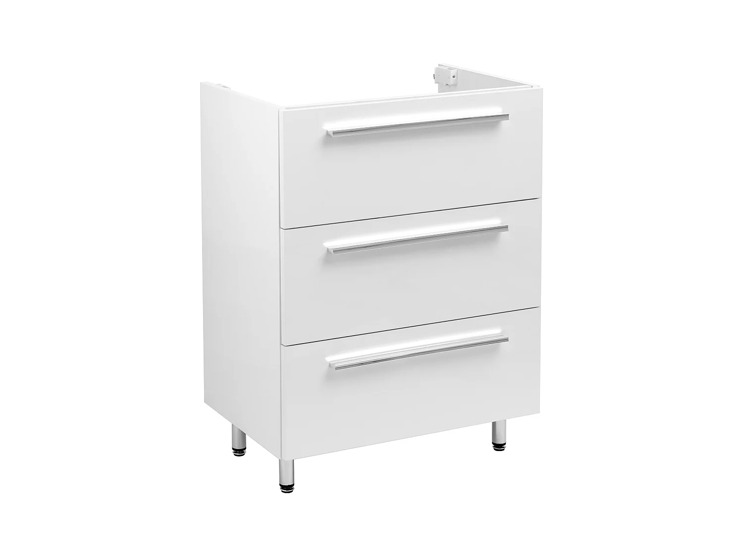 Biały Zestaw do Łazienki Stojący 60cm Szafka z Umywalką Bryza