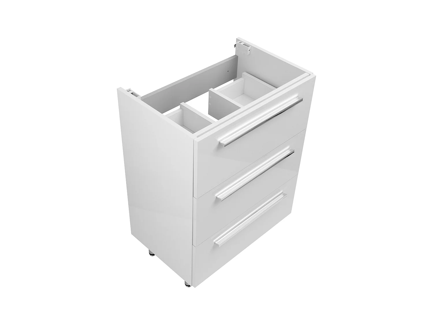 Biały Zestaw do Łazienki Stojący 60cm Szafka z Umywalką Bryza