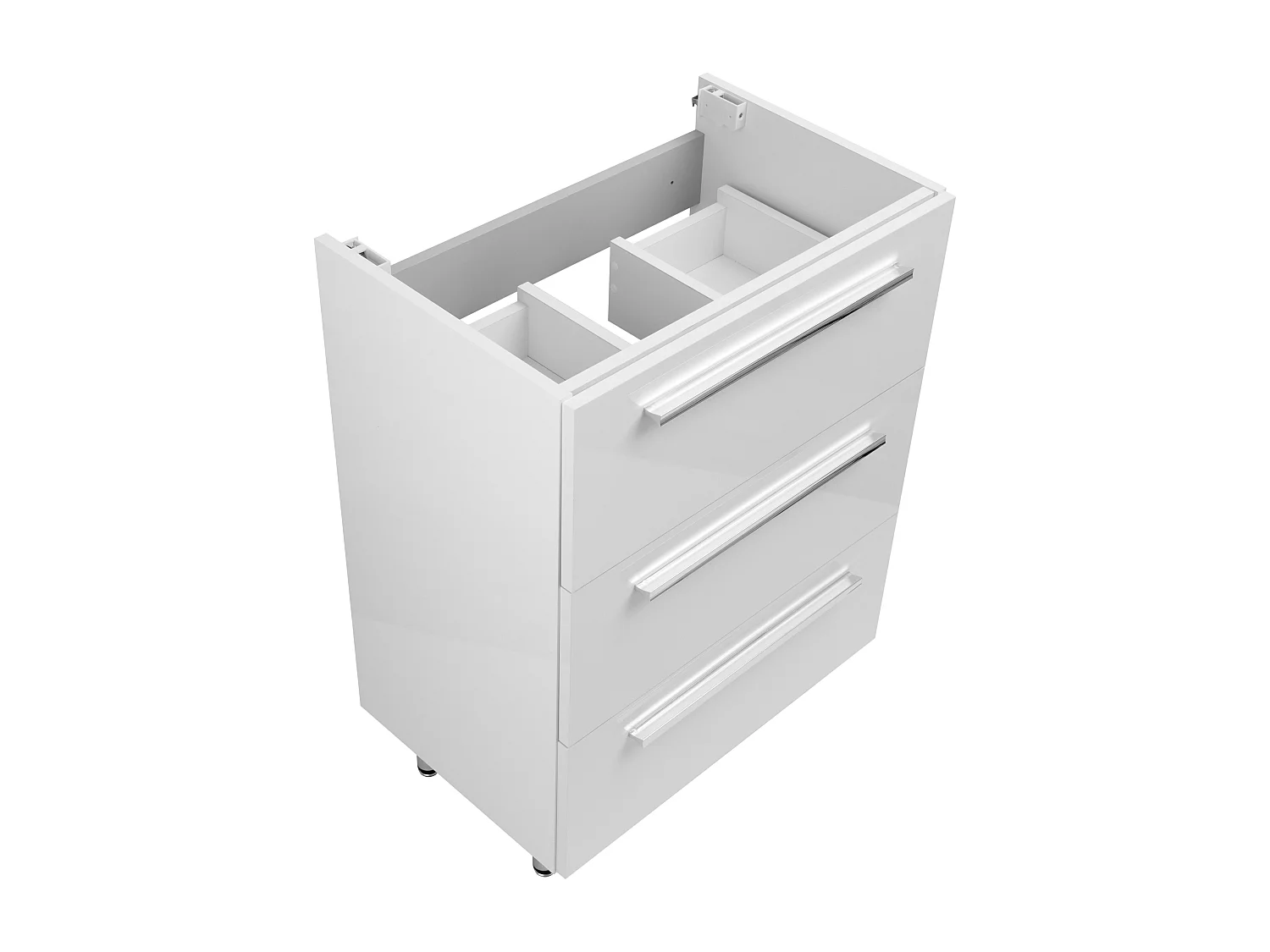 Ensemble de salle de bain blanc sur pied 60 cm Armoire avec lavabo Bryza