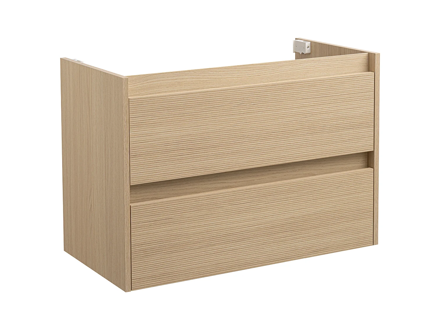 Ensemble pour salle de bain 80 cm Meuble avec lavabo Façades rainurées Aria