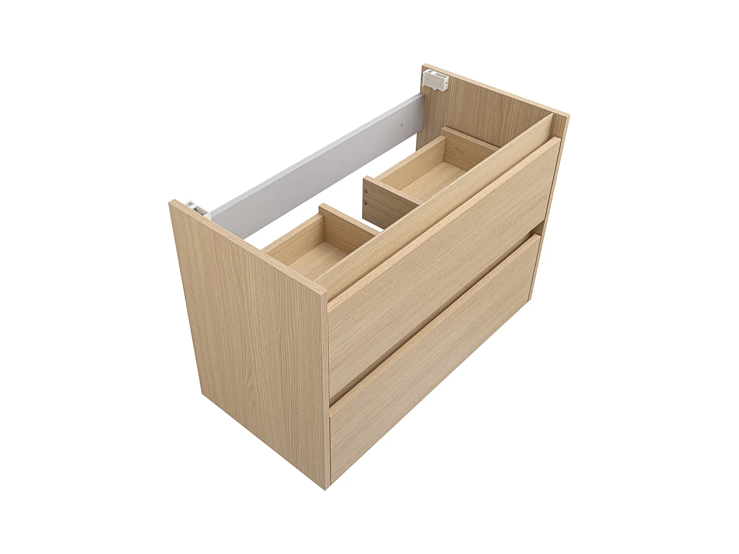 Ensemble pour salle de bain 80 cm Meuble avec lavabo Façades rainurées Aria