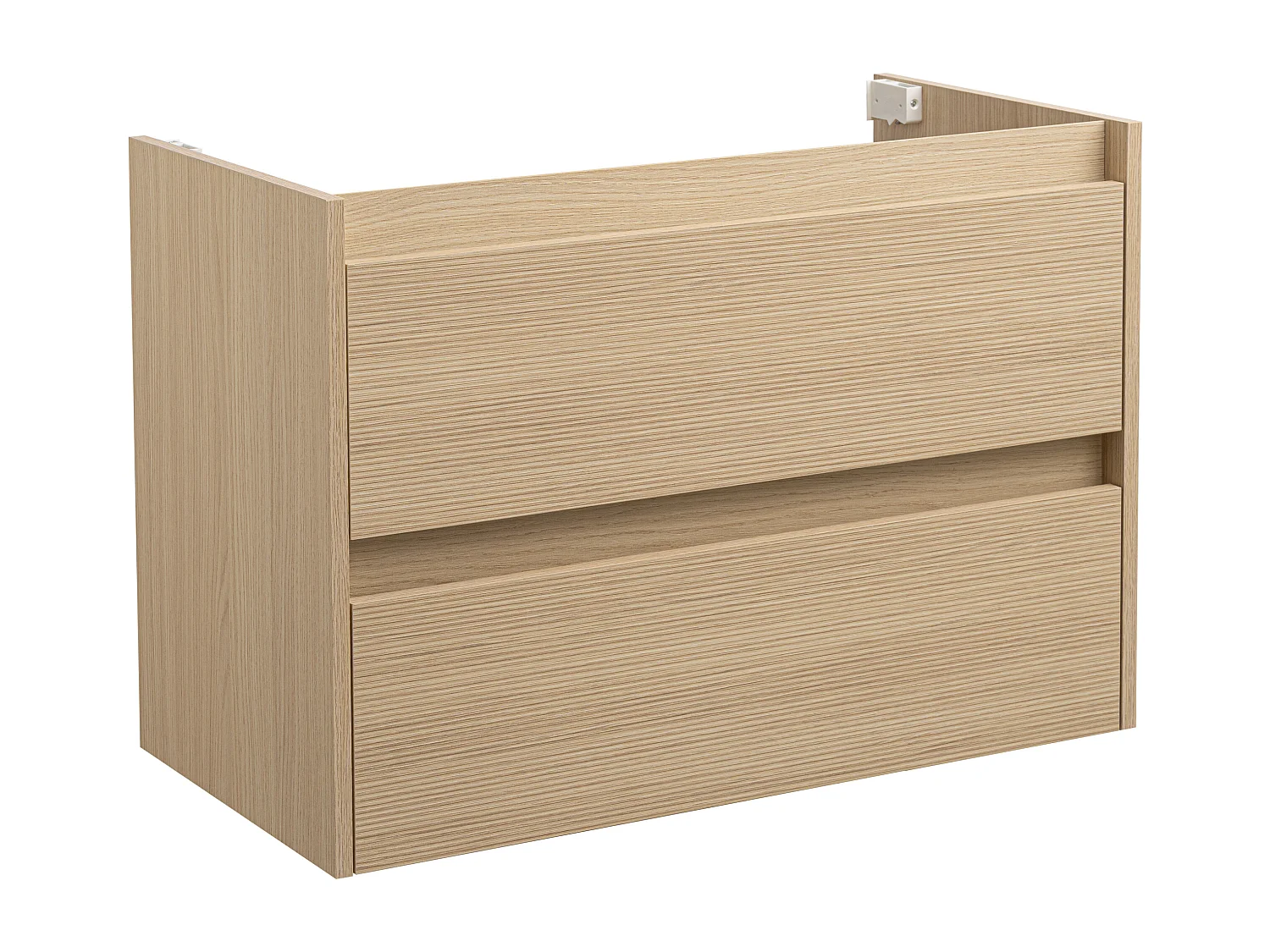 Ensemble pour salle de bain 80 cm Meuble avec lavabo Façades rainurées Aria