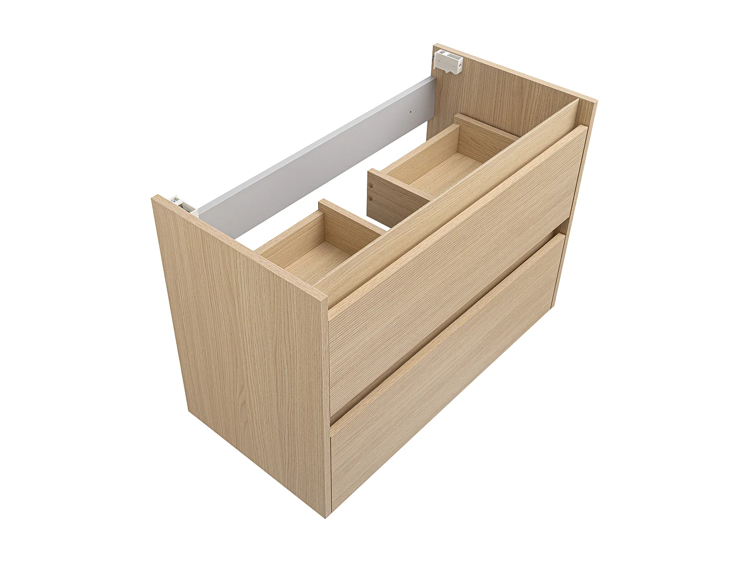 Ensemble pour salle de bain 80 cm Meuble avec lavabo Façades rainurées Aria