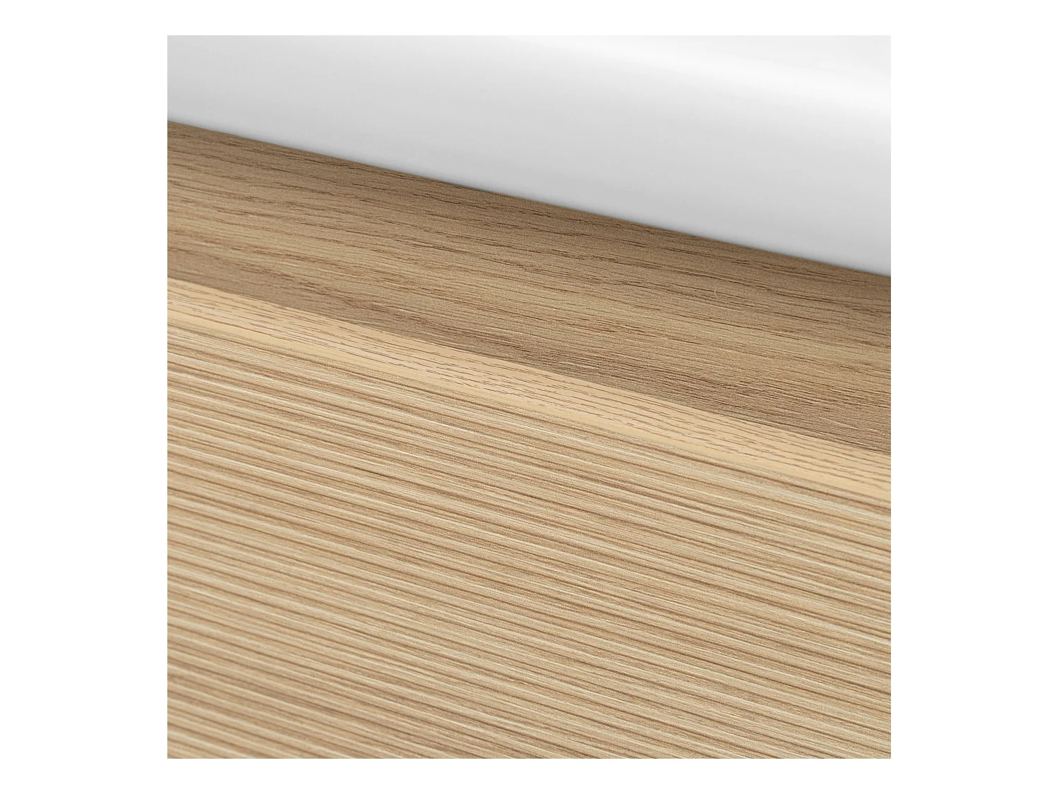 Badezimmerset 50cm Schrank mit Waschbecken geriffelte Fronten Aria