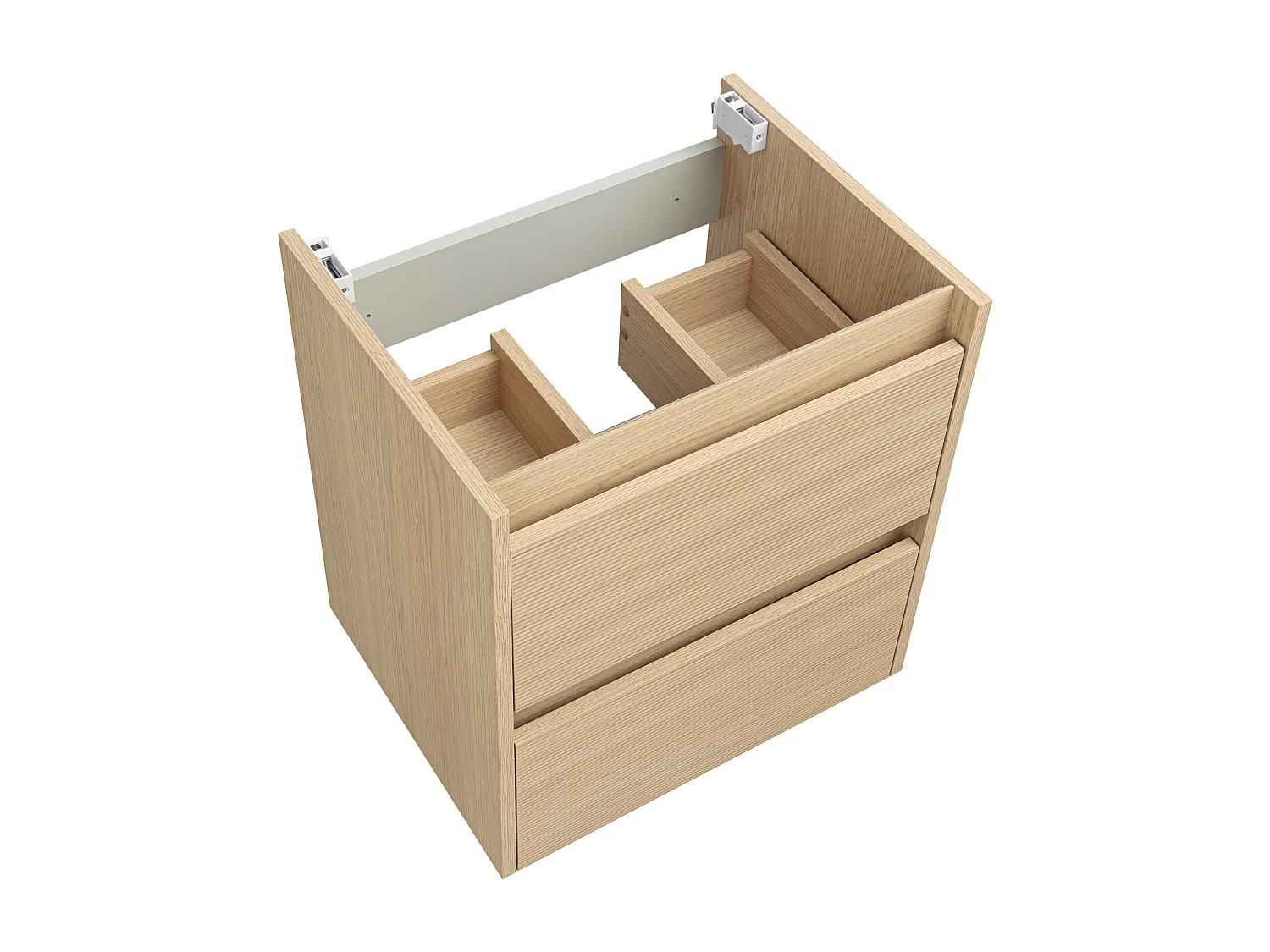 Ensemble pour salle de bain 50 cm Meuble avec lavabo Façades rainurées Aria