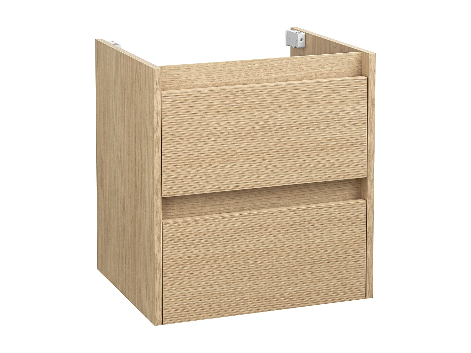 Ensemble pour salle de bain 50 cm Meuble avec lavabo Façades rainurées Aria