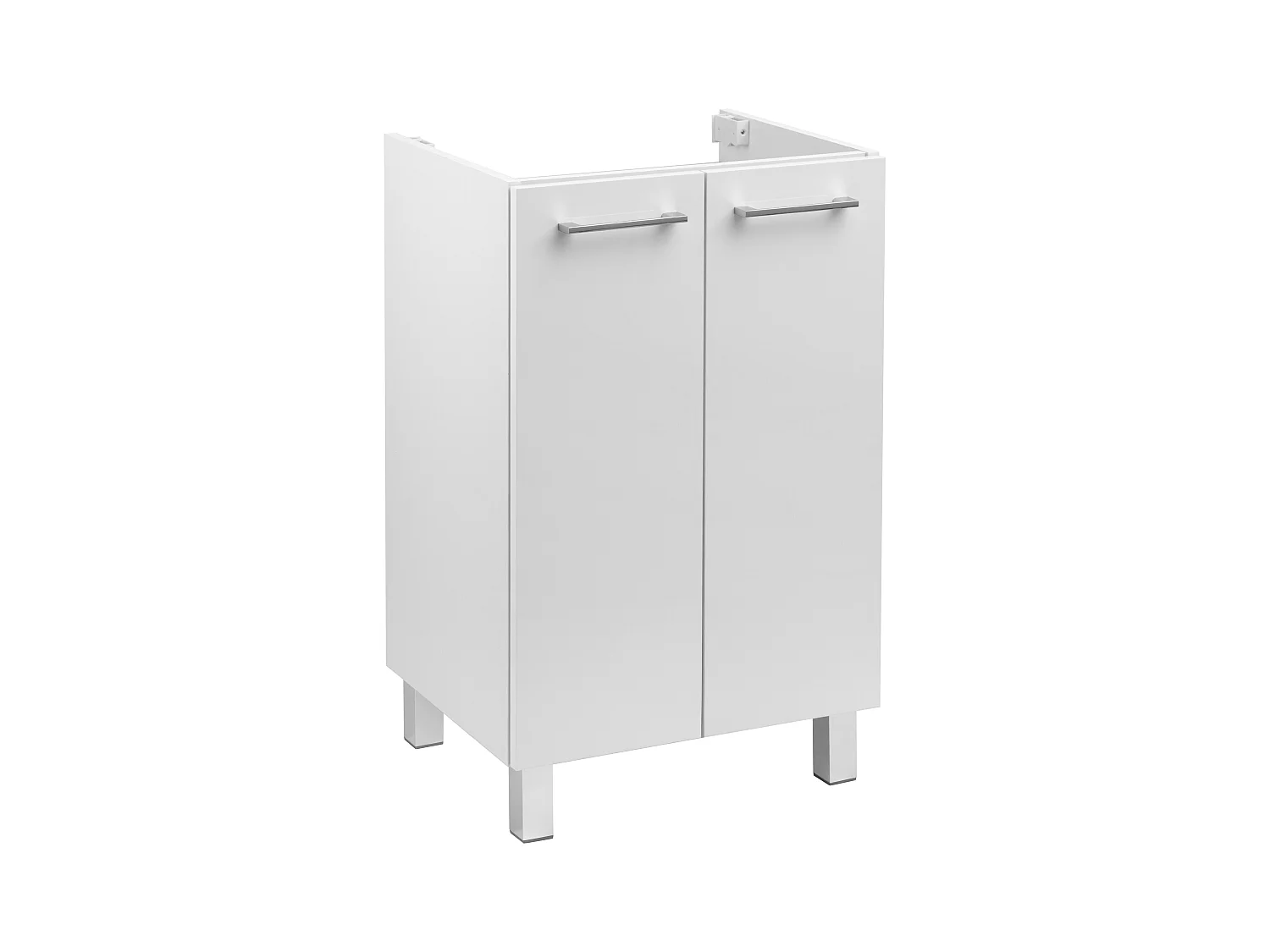 Ensemble de salle de bain blanc sur pied 50 cm Armoire avec lavabo Pas cher
