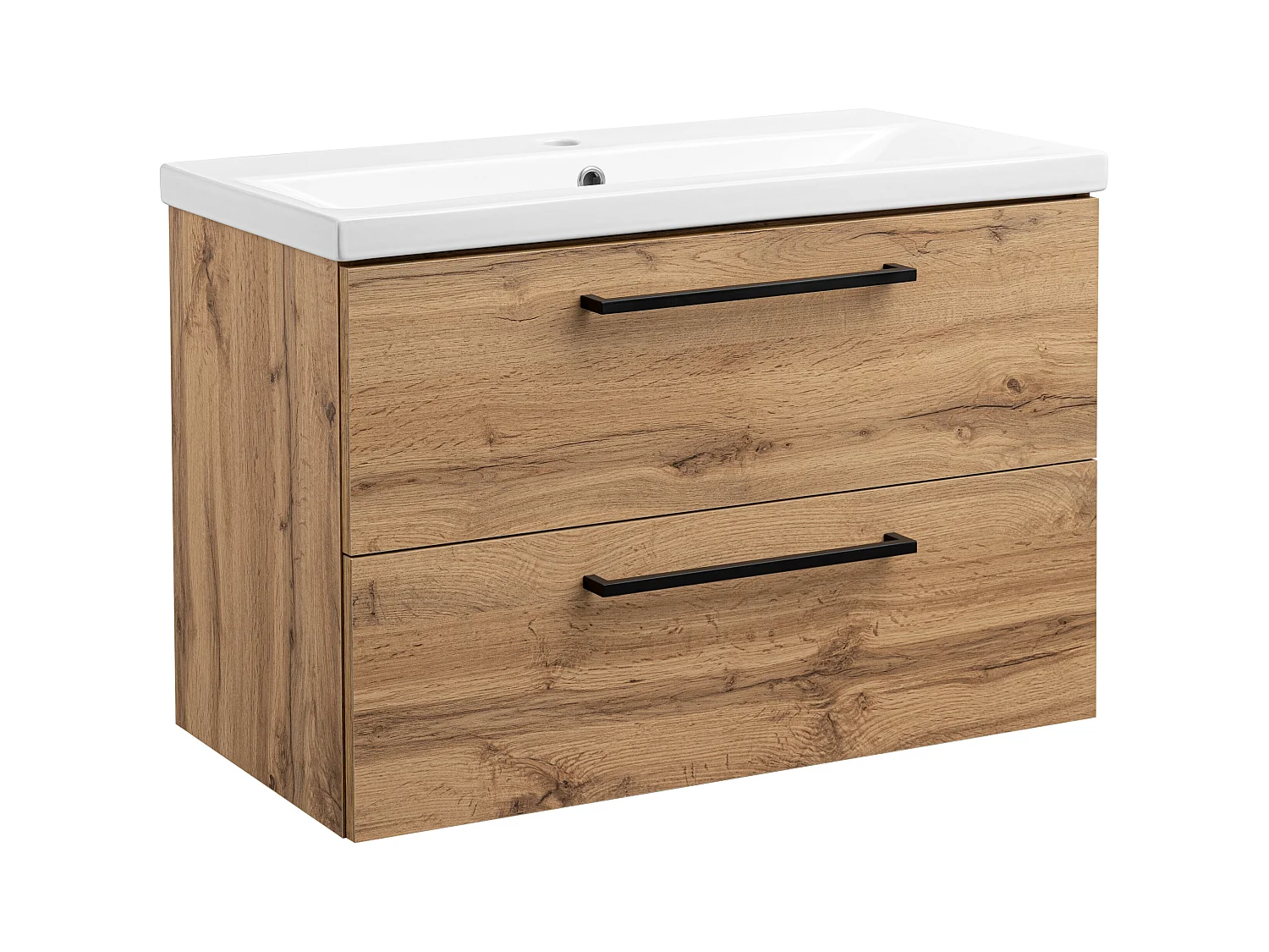 Badkamerset 80 cm Kast met wastafel Eikenhout Wotan Aster