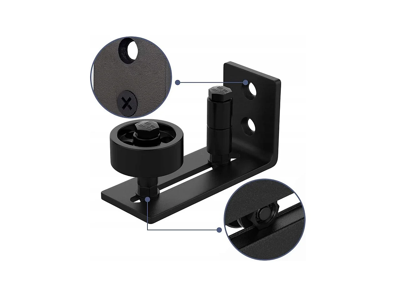 GUIDE GUIDAGE Guide INFÉRIEUR POUR PORTES COULISSANTES ROULETTE BARN DOOR