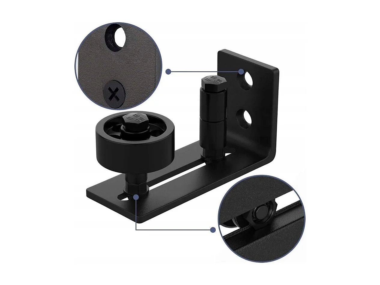 GELEIDER GELEIDING Onderste geleider voor schuifdeuren ROL BARN DOOR