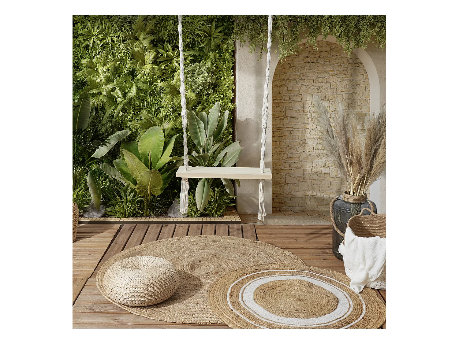 Balancoire Macrame Blanc