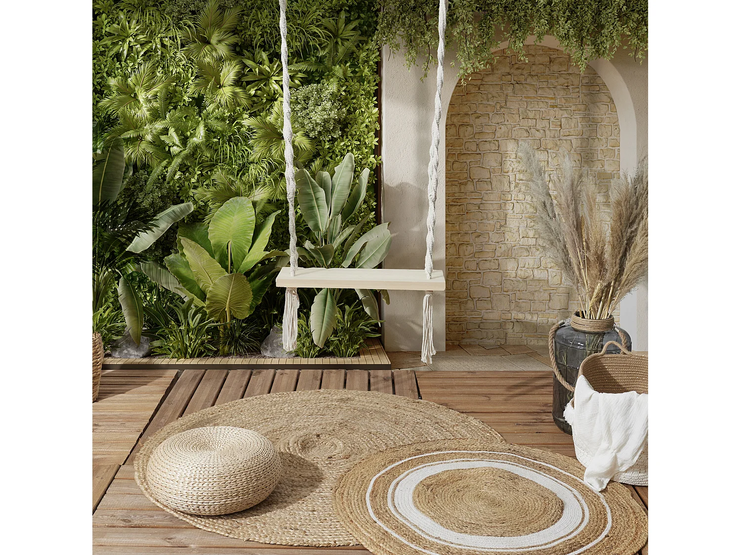 Balancoire Macrame - Lot De 6 Blanc