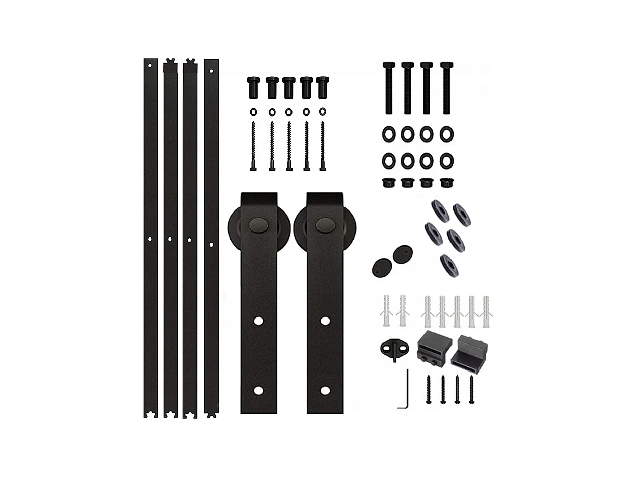 SYSTÈME DE PORTES COULISSANTES BARN DOOR KIT DE QUINCAILLERIE 2 m LOFT RETRO BARNDOOR