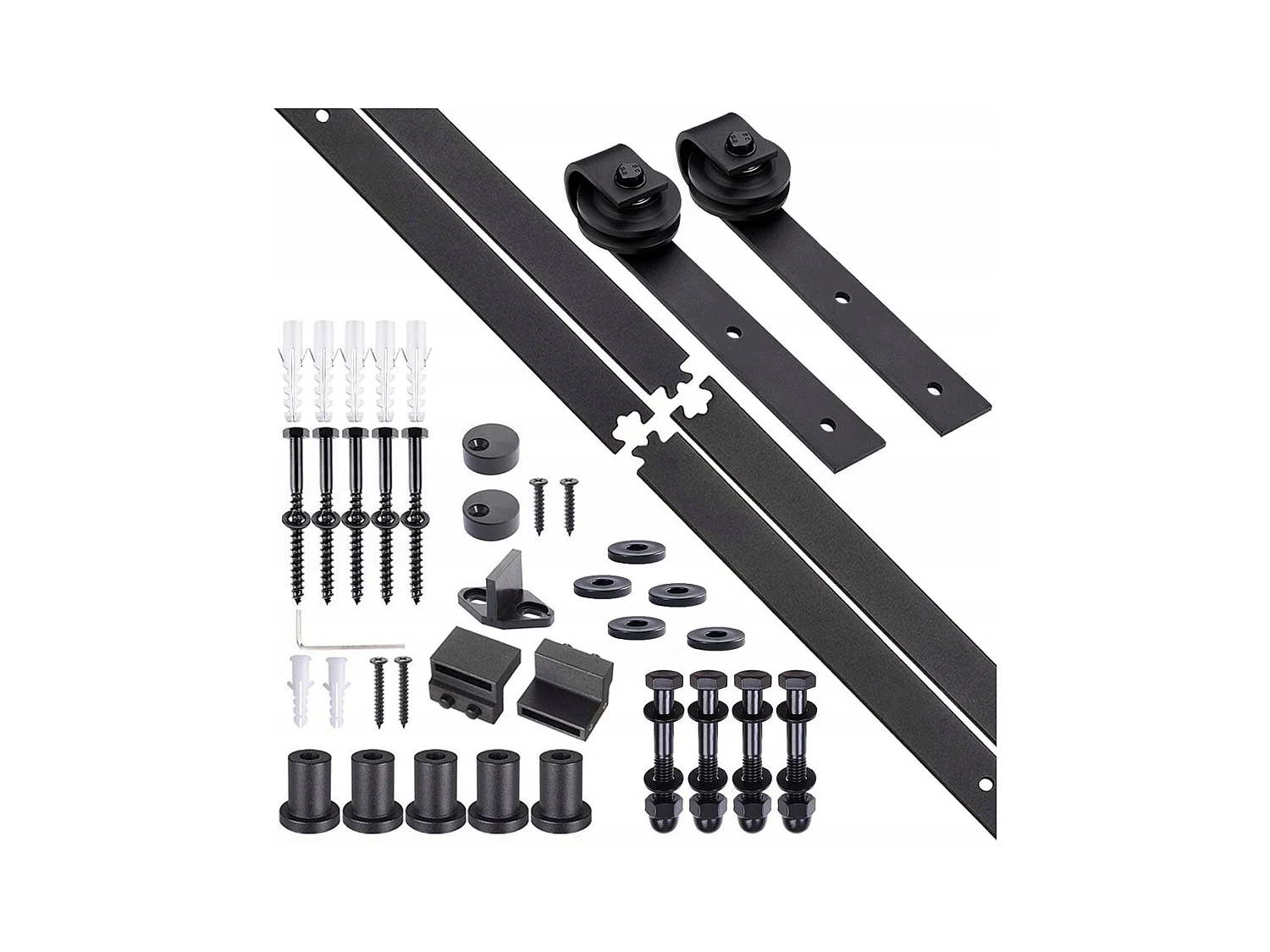 SYSTÈME DE PORTES COULISSANTES BARN DOOR KIT DE QUINCAILLERIE 2 m LOFT RETRO BARNDOOR