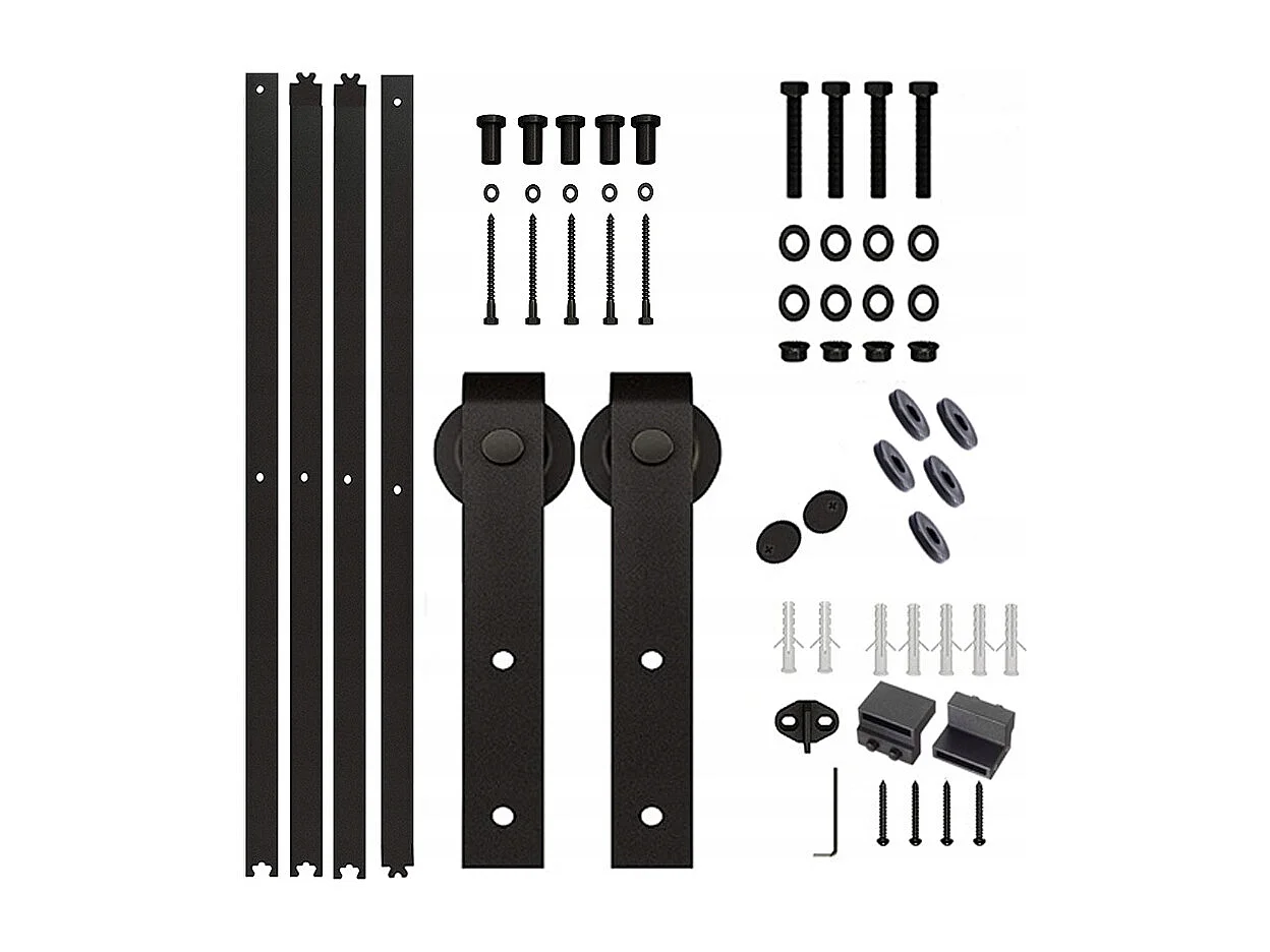 SCHIEBETÜRENSYSTEM BARN DOOR BESCHLAGSET 2 m LOFT RETRO BARNDOOR