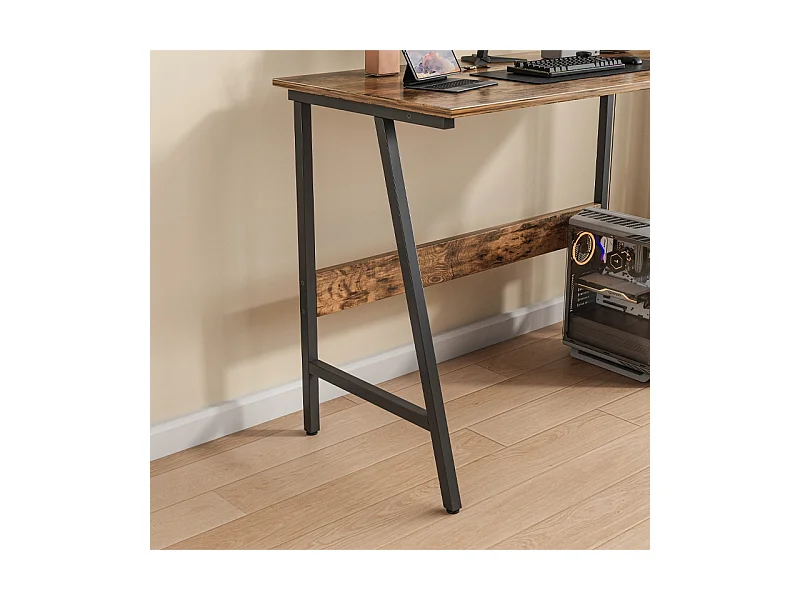 BUREAU D'ORDINATEUR LOFT INDUSTRIEL SCOLAIRE RUSTIQUE RÉTRO BOIS 100 CM