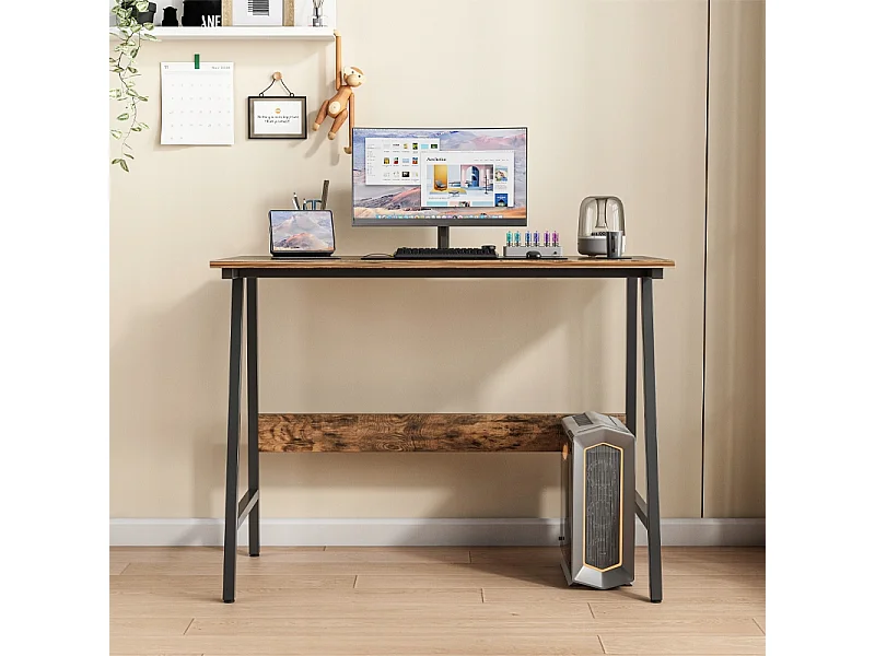 SCrivania per computer LOFT INDUSTRIALE SCOLASTICO RUSTICO RETRÒ LEGNO 100 CM