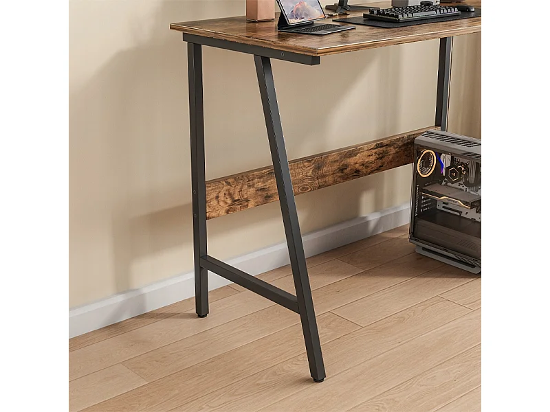 SCrivania per computer LOFT INDUSTRIALE SCOLASTICO RUSTICO RETRÒ LEGNO 100 CM