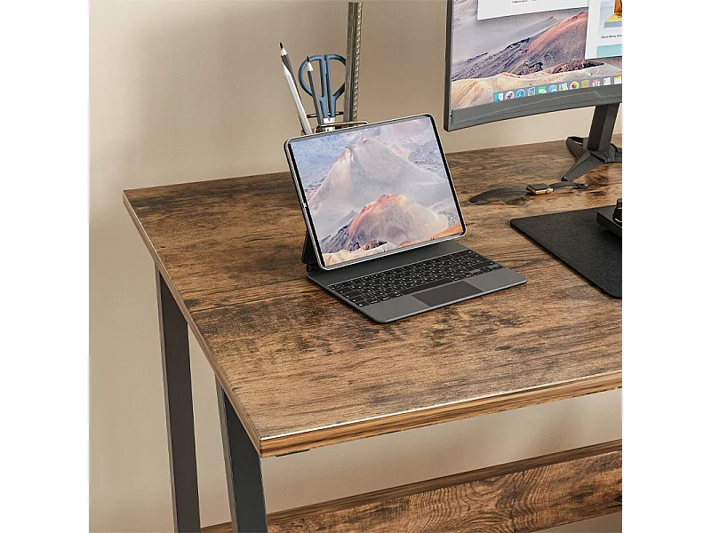 SCrivania per computer LOFT INDUSTRIALE SCOLASTICO RUSTICO RETRÒ LEGNO 100 CM