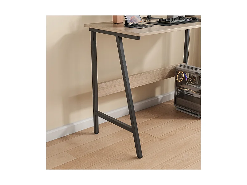 BUREAU D'ORDINATEUR LOFT INDUSTRIEL SCOLAIRE MODERNE CHÊNE CLAIR 100 CM