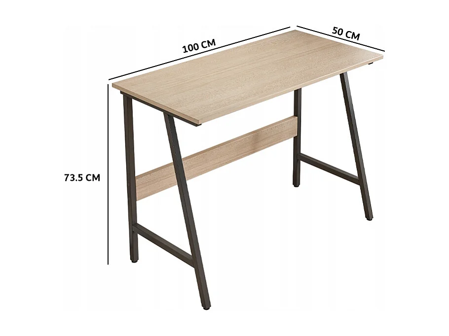 COMPUTERBUREAU LOFT INDUSTRIEEL SCHOOL MODERN LICHT EIK 100 CM