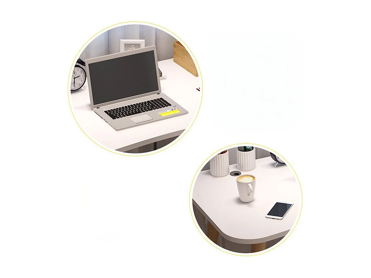 BUREAU INFORMATIQUE POUR LA MAISON OU LE BUREAU TIROIRS BLANCS TABLE 100 CM SCANDINAVE