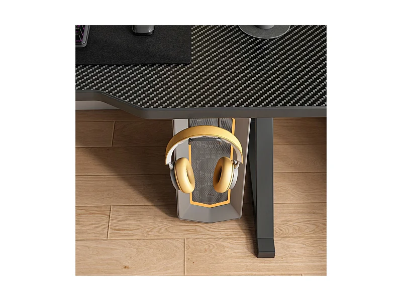 GAMING-SCHREIBTISCH TISCH FÜR GAMER MODERNER COMPUTER-LOFT SCHWARZ 120 CM