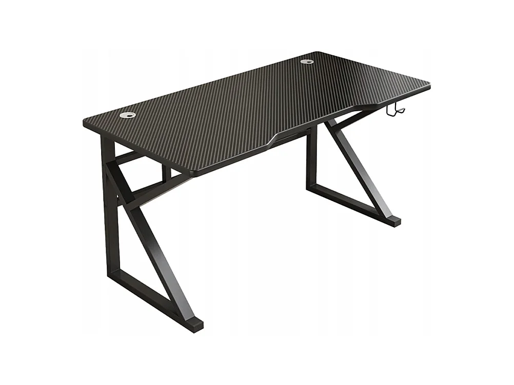 GAMING-SCHREIBTISCH TISCH FÜR GAMER MODERNER COMPUTER-LOFT SCHWARZ 120 CM