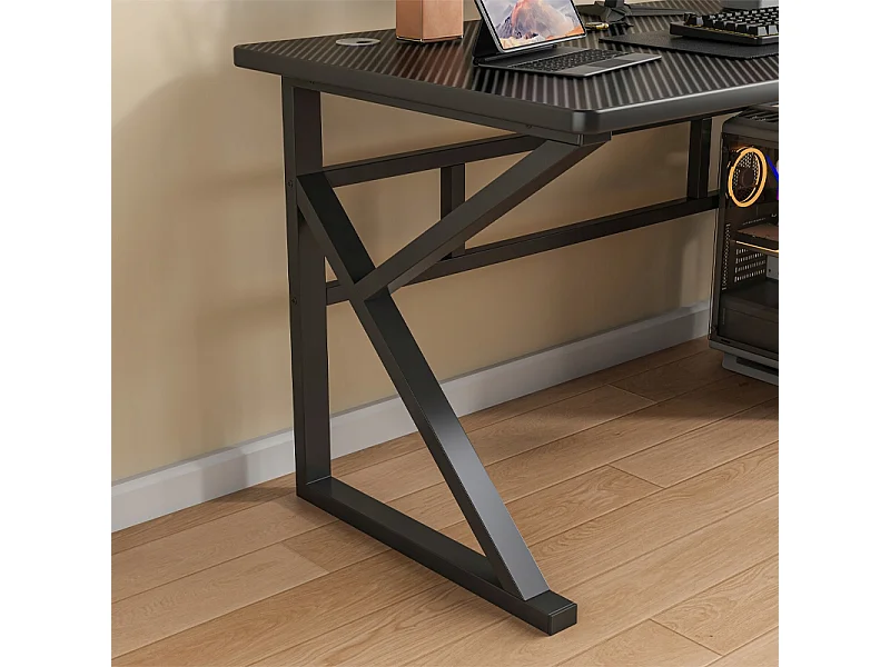 MESA DE JOGOS MESA PARA JOGADORES MODERNA COMPUTADOR LOFT PRETA 120 CM