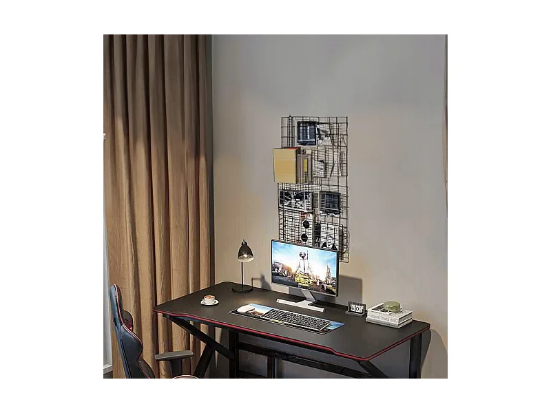 GAMING-BUREAU TAFEL VOOR COMPUTERGAMERS ZWART GROOT MODERN 120 CM