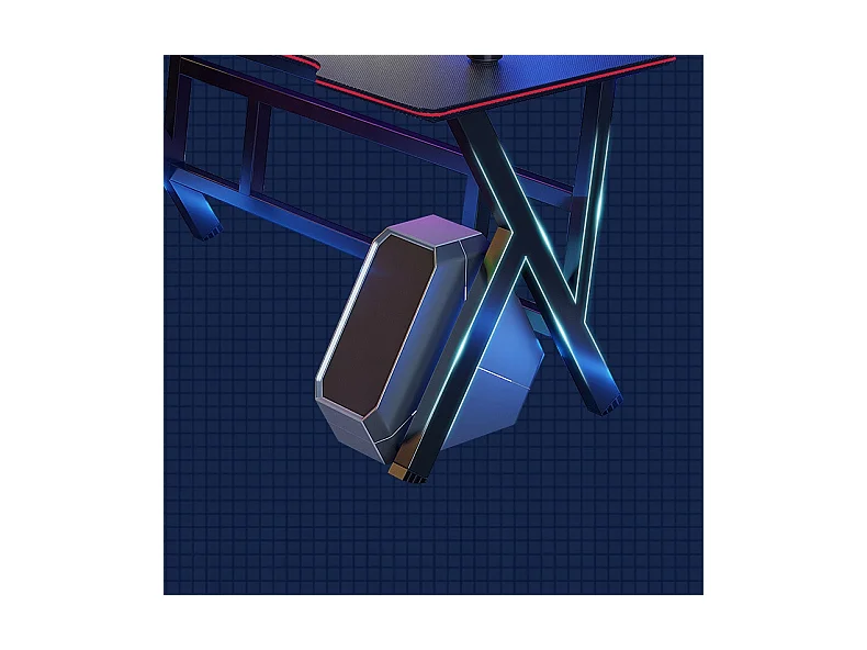 GAMING-BUREAU TAFEL VOOR COMPUTERGAMERS ZWART GROOT MODERN 120 CM