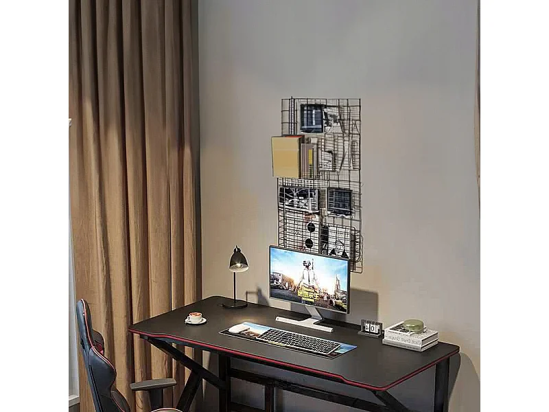 GAMING-BUREAU TAFEL VOOR COMPUTERGAMERS ZWART GROOT MODERN 120 CM