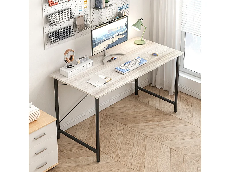 ESCRITORIO INDUSTRIAL PARA ORDENADOR MESA MODERNA LOFT ROBLE CLARO 120 CM