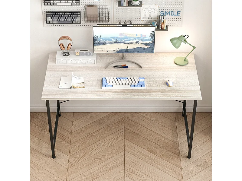 ESCRITORIO INDUSTRIAL PARA ORDENADOR MESA MODERNA LOFT ROBLE CLARO 120 CM