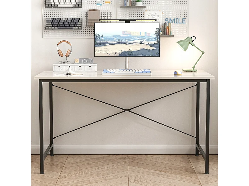 ESCRITORIO INDUSTRIAL PARA ORDENADOR MESA MODERNA LOFT ROBLE CLARO 120 CM