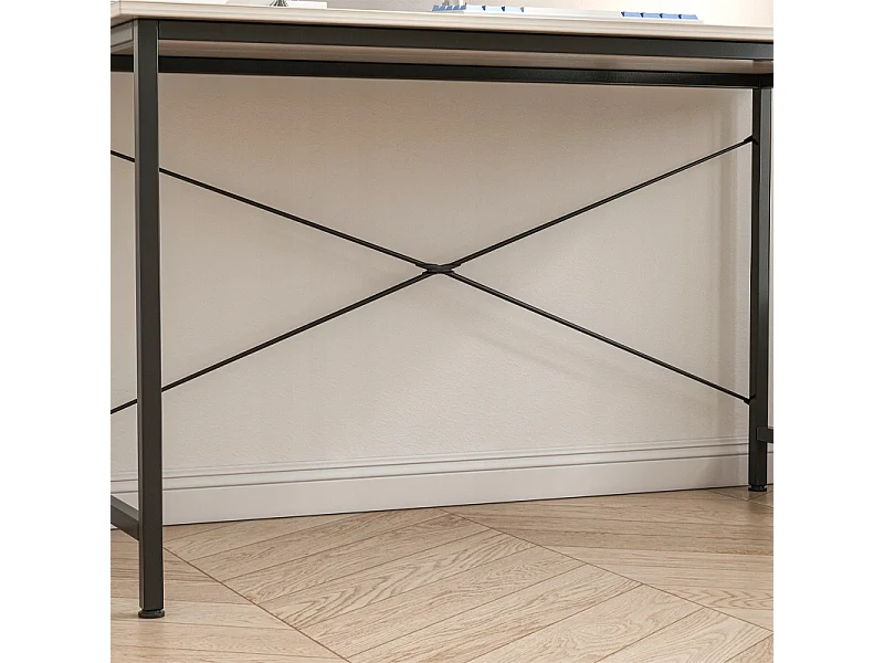 ESCRITORIO INDUSTRIAL PARA ORDENADOR MESA MODERNA LOFT ROBLE CLARO 120 CM