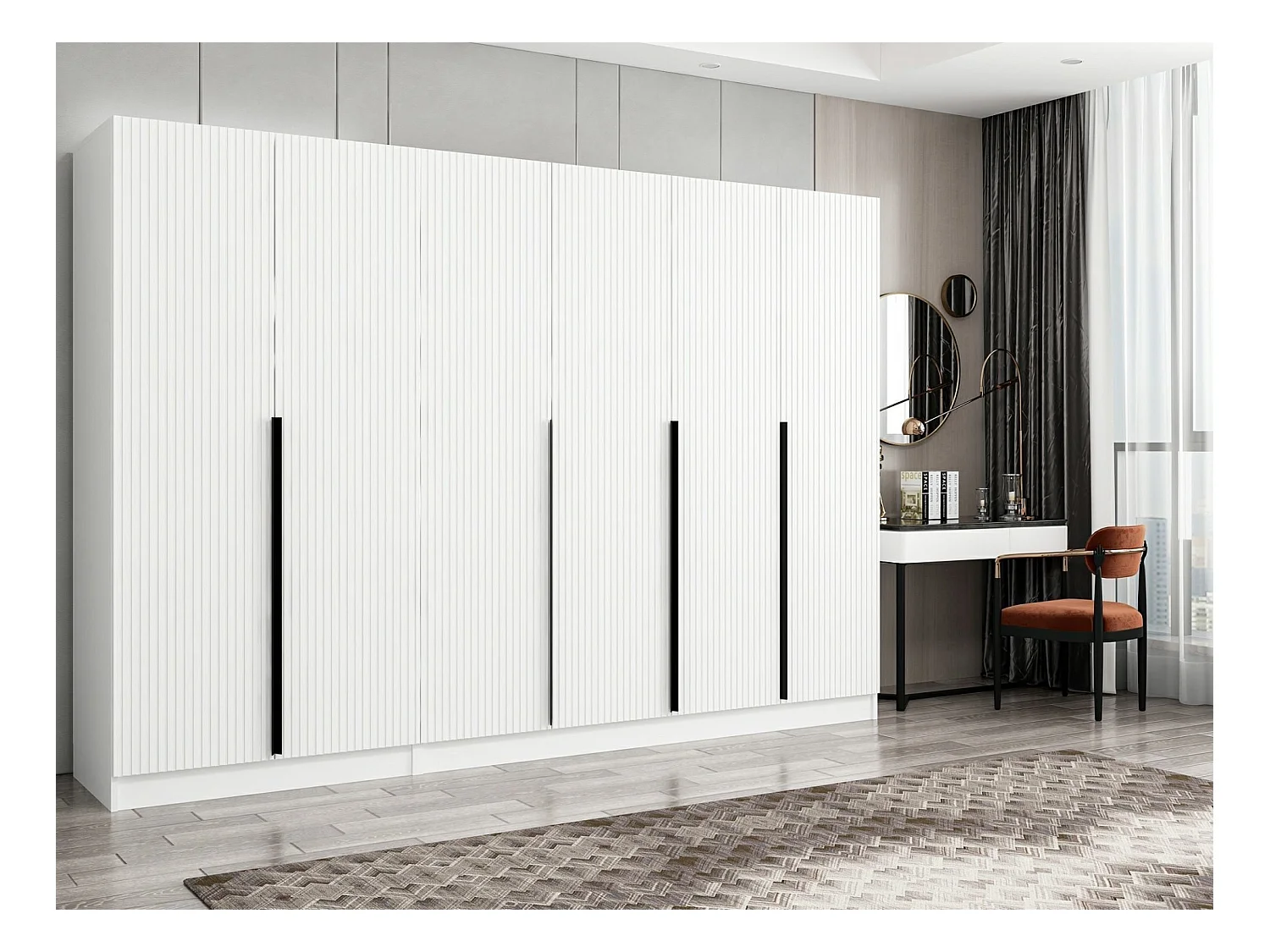 Armario Kale Plus-7786 blanco 270x210x52 cm