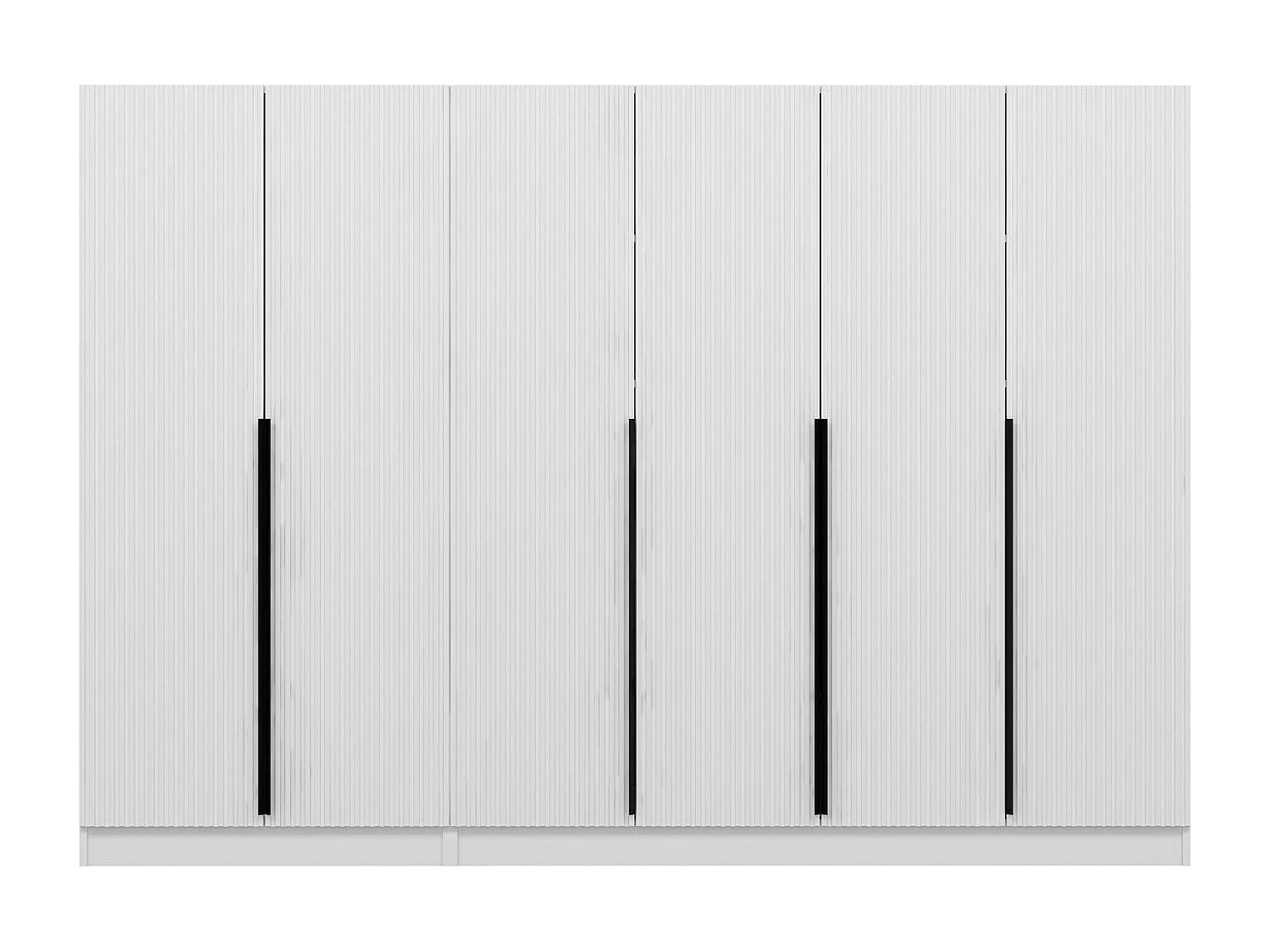 Armoire design 6 portes Kanawa L270xH210cm Blanc et Noir